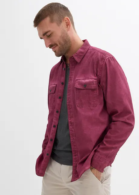 Chemise aspect délavé, 100% coton, bonprix