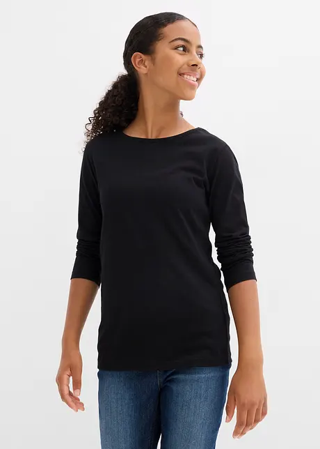 Langarmshirt aus reiner Baumwolle (3er Pack), bonprix