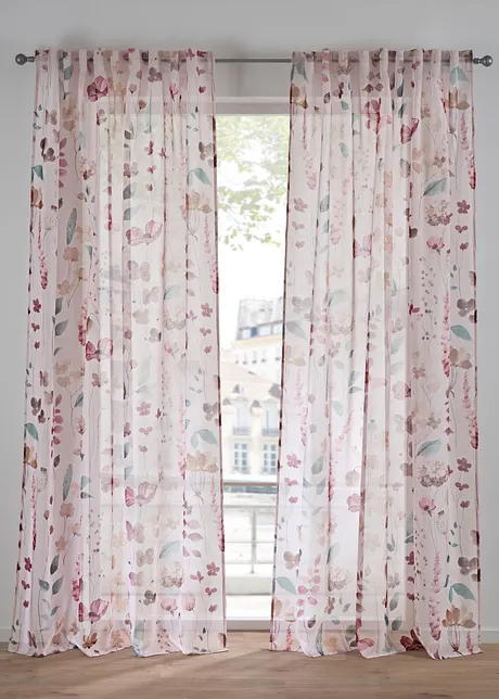 Voilage à imprimé floral (1 pce), bonprix