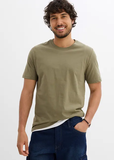 T-Shirt (2er Pack) aus reiner Bio-Baumwolle, bonprix