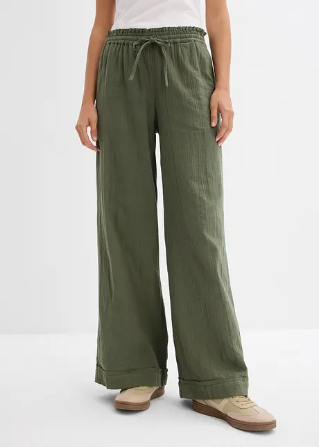 Schlupfhose aus luftigem Musselin, bonprix