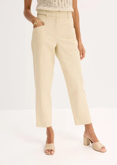 Satinhose mit Tapered Fit, bonprix
