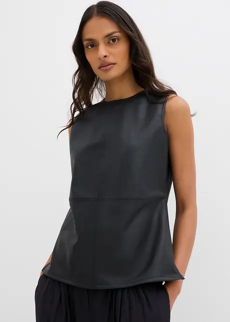 Lederimitat-Top, bonprix