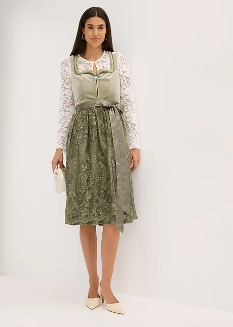 Dirndl mit Pailletten Schürze (2-tlg.Set), bonprix