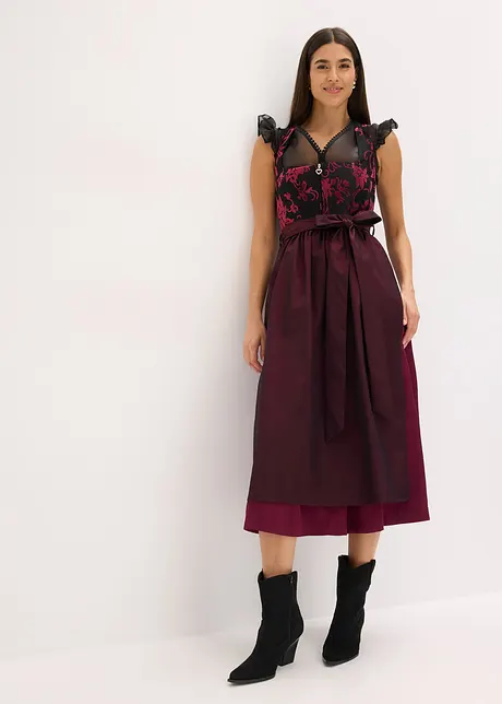 Dirndl mit Samt in Midilänge (2-tlg.Set), bonprix