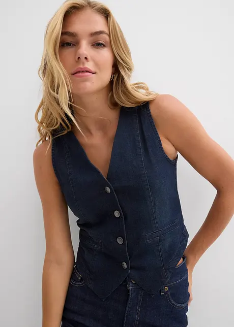 Gilet sans manches en jean, bonprix