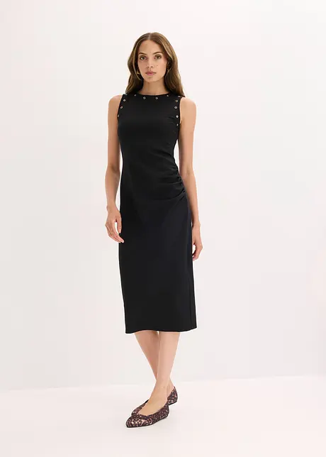 Robe midi avec rivets, bonprix