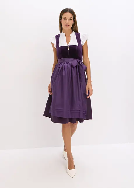 Dirndl mit Samt in Midilänge (2-tlg.Set), bonprix