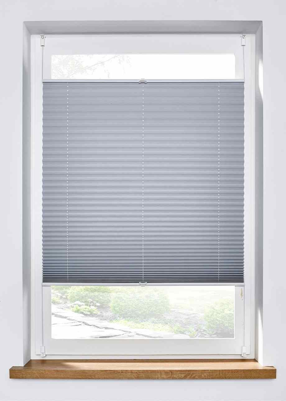 Store Plissé Klemmfix Sans Perçage 60 X 130 Cm Sans Cordon, Aucun Trou à Percer Rideaux Protection Solaire Montage Adhésif Pour Les Portes Et Les Fenêtres, Bleu