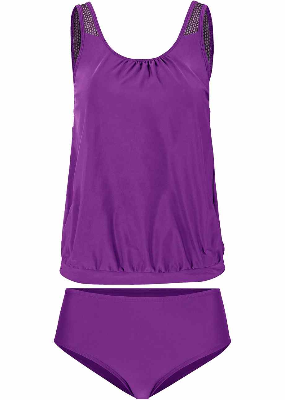 Modischer Tankini extra weiter geschnitten bordeaux