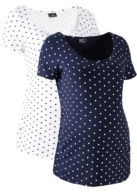 Umstandsshirts aus Bio-Baumwolle (2er-Pack), bonprix