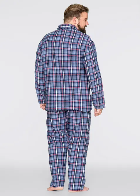 Pyjama aus weichem Flanell mit Knopfleiste und langen Ärmeln., bonprix