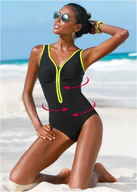 Light Shape Badeanzug mit Reißverschluss, bonprix