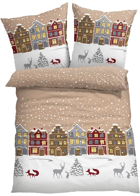 Bettw&auml;sche mit winterlichem Design, bonprix