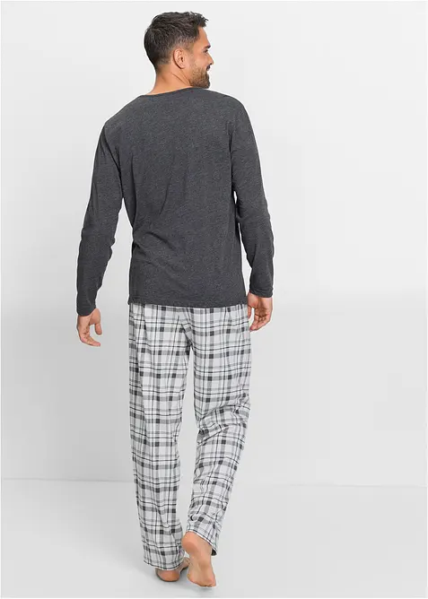 Pyjama mit Bio-Baumwolle mit langen Ärmeln, bonprix