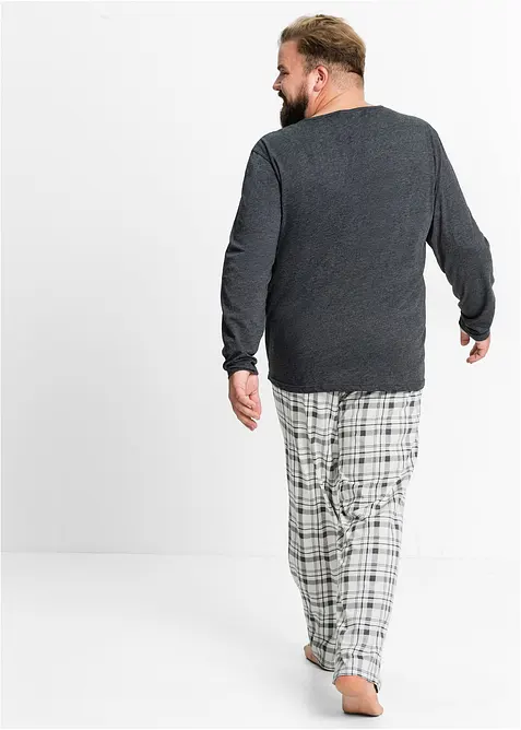 Pyjama mit Bio-Baumwolle mit langen Ärmeln, bonprix