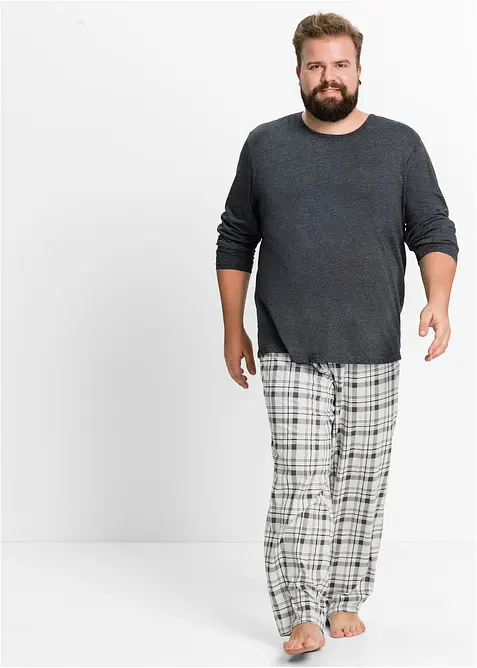 Pyjama mit Bio-Baumwolle mit langen Ärmeln, bonprix
