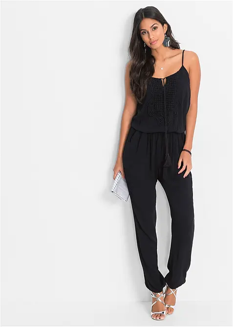 Jumpsuit aus strukturierter Viskose, bonprix