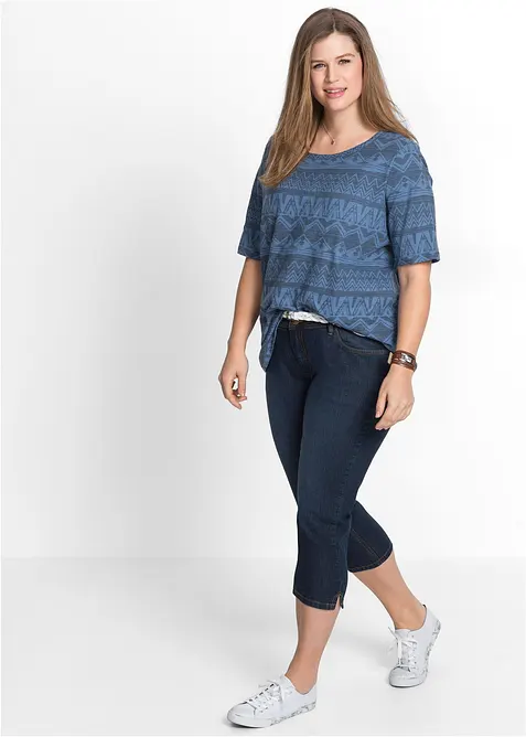 Jean slim taille mi-haute, raccourci, bonprix