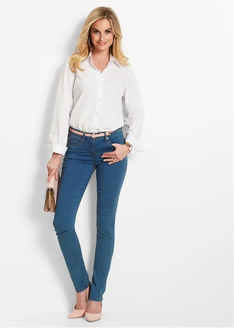 Slim-Fit-Jeans Mid Waist, Super Stretch, bonprix