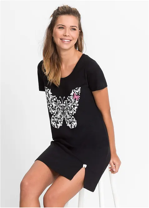 Kurzes Nachthemd aus Bio-Baumwolle, bonprix