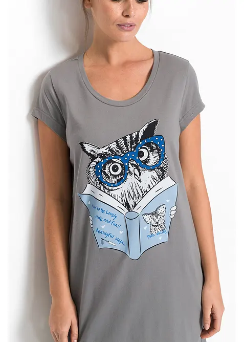 Kurzes Nachthemd aus reiner Bio-Baumwolle, bonprix