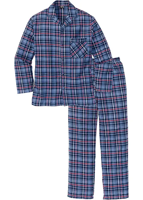Pyjama aus weichem Flanell mit Knopfleiste und langen Ärmeln., bonprix