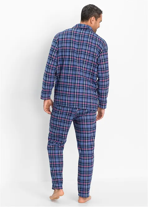 Pyjama aus weichem Flanell mit Knopfleiste und langen Ärmeln., bonprix