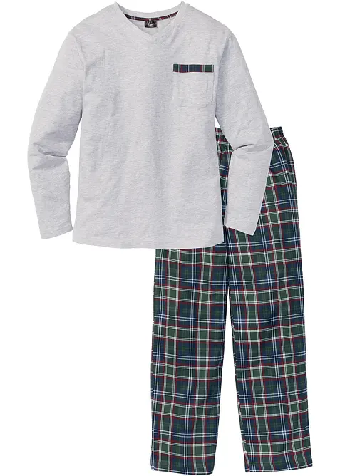 Pyjama mit Bio-Baumwolle und langen Ärmeln, bonprix