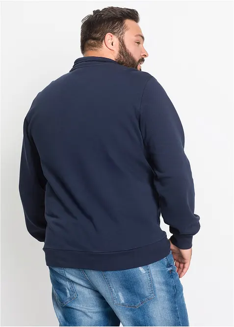 Sweatshirt mit Troyerkragen, bonprix