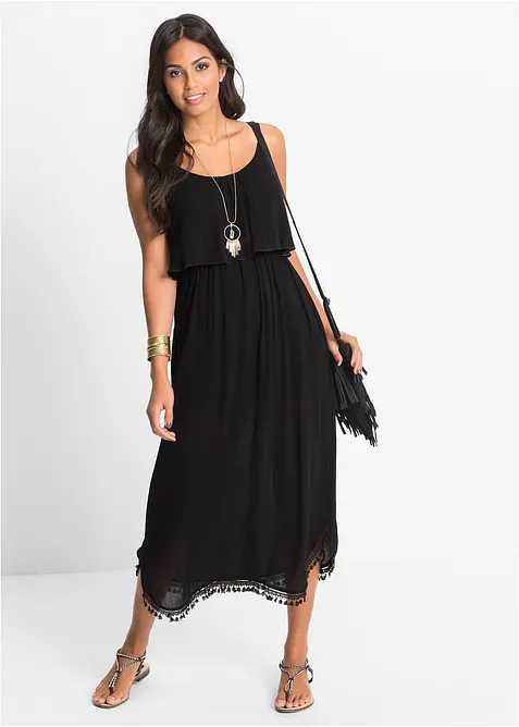 Maxikleid aus strukturierter Viskose, bonprix