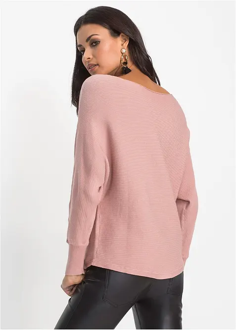 Oversize-Ripp-Pullover, bonprix
