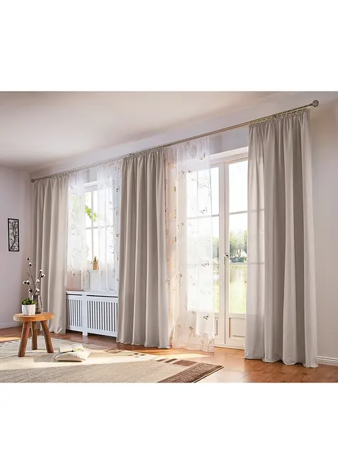 Voilage à imprimé brillant (1 pce), bonprix