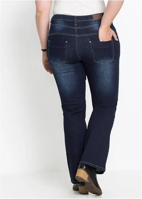Jean bootcut taille mi-haute, extensible, bonprix