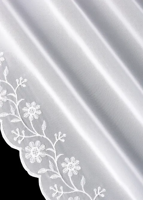 Voilage brodé avec embrasse (1 pce), bonprix