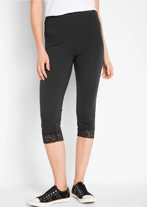 Legging 3/4 avec dentelle, bonprix