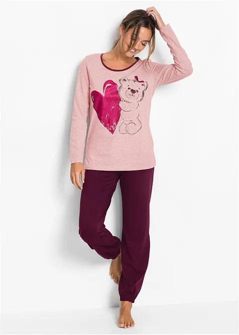 Pyjama mit Bio-Baumwolle, bonprix