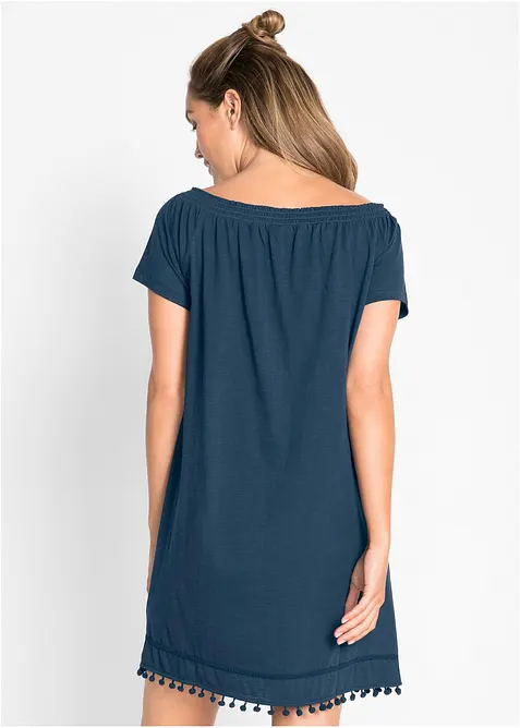 Robe &agrave; col Bardot en jersey 100% coton, bonprix