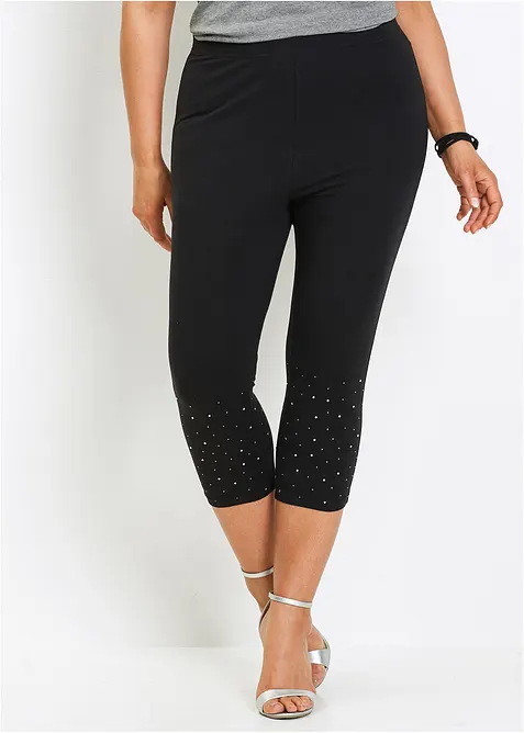 Legging 3/4 en coton extensible, bonprix