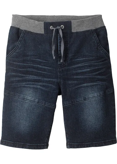 Bermuda en jean extensible &agrave; taille &eacute;lastiqu&eacute;e, Regular, bonprix