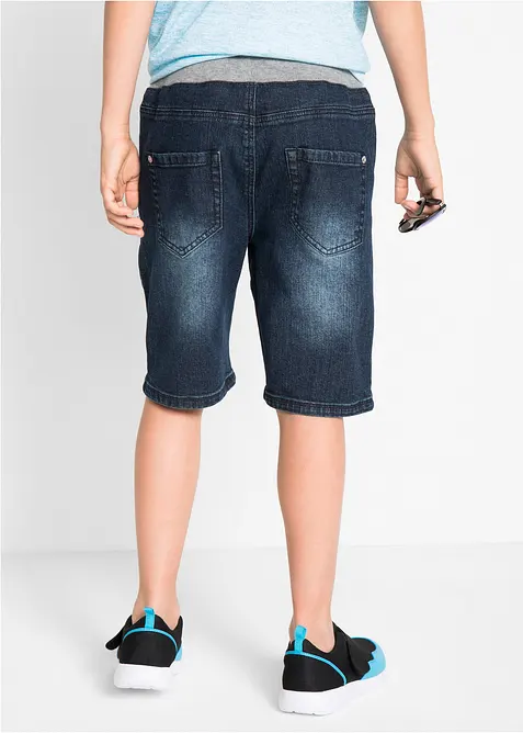 Bermuda en jean extensible &agrave; taille &eacute;lastiqu&eacute;e, Regular, bonprix