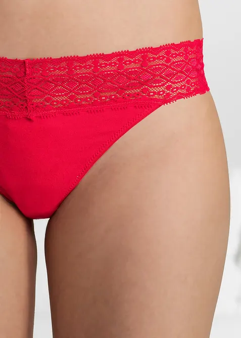 String mit Spitze (5er Pack), bonprix