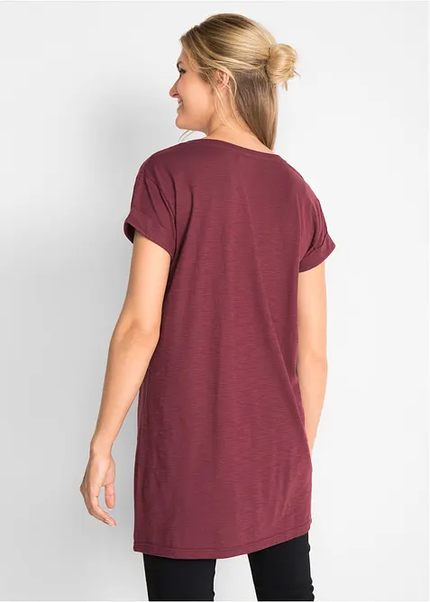 Boxy-Longshirt mit kurzen Ärmeln, bonprix