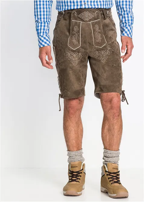 Regular Fit Trachtenhose aus Leder, bonprix