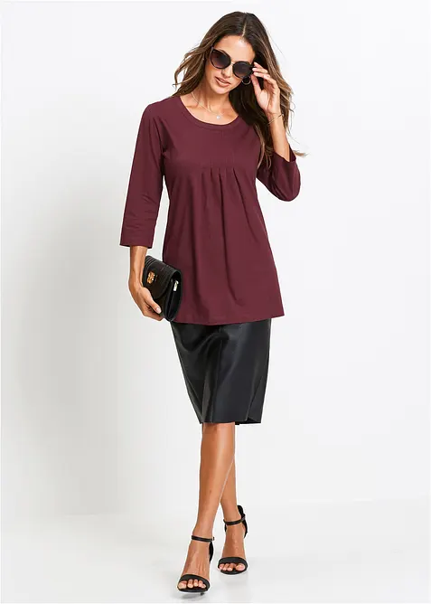 T-shirt long 100% coton, bonprix