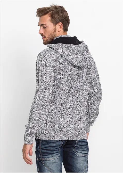 Grobstrick-Kapuzenpullover mit Baumwolle, bonprix