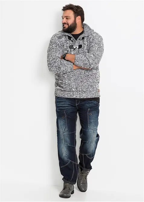 Grobstrick-Kapuzenpullover mit Baumwolle, bonprix