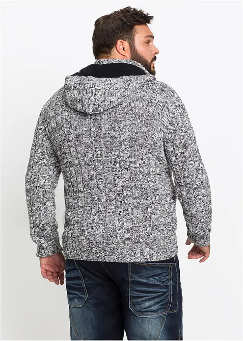 Grobstrick-Kapuzenpullover mit Baumwolle, bonprix