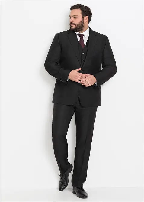 Anzug mit Weste und Krawatte (4-tlg. Set), Regular Fit, bonprix