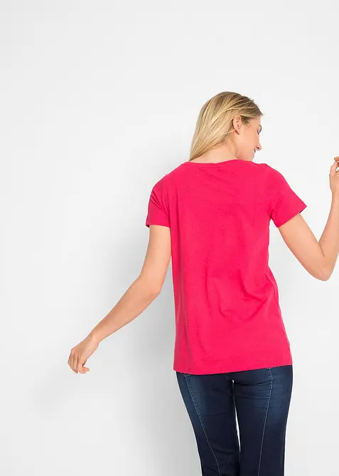 Shirt mit Herzdruck aus Bio-Baumwolle, bonprix